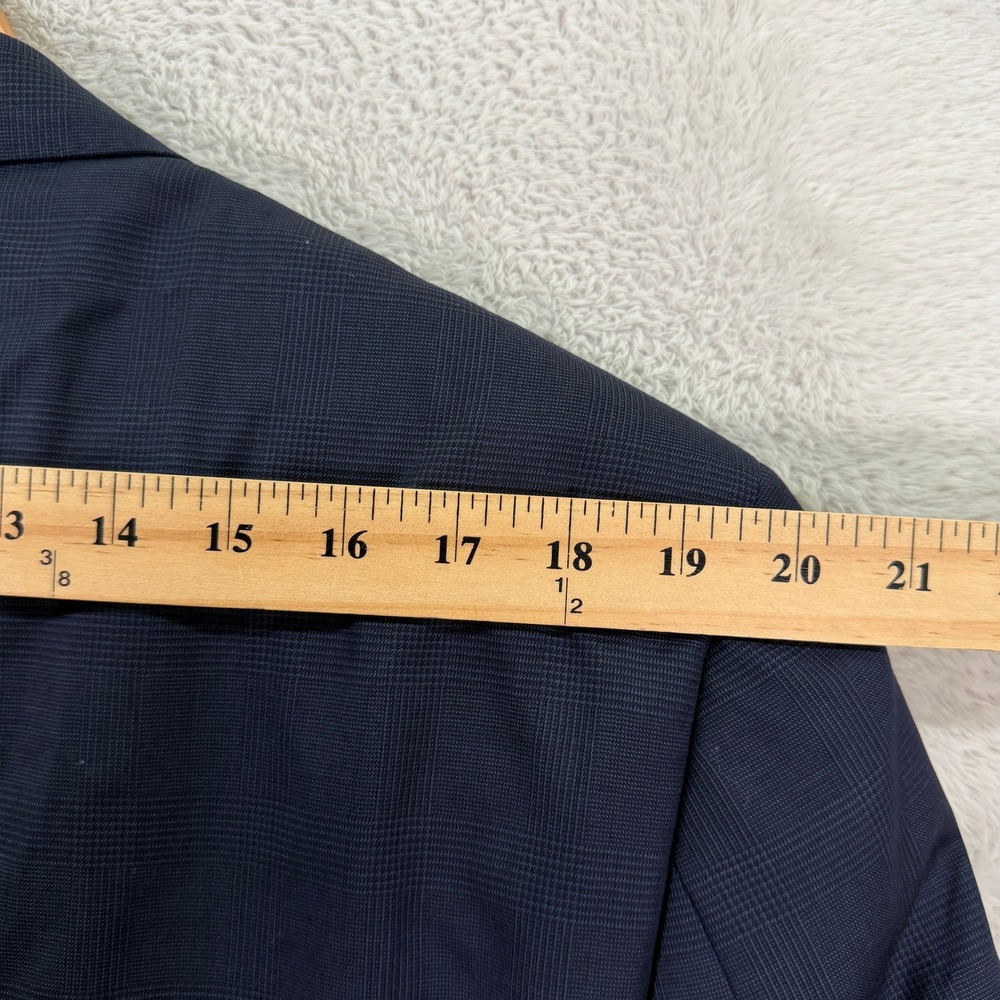 Jos A Bank Mens 44XL Tailored Fit Suit Signature Gold Navy Blue Wool Plaid 36x34 - Picture 11 of 16